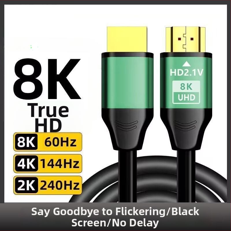 HDMI kábel, podpora 8K/4K, HDMI 2.1, pre počítač, projektor, televízor a monitor