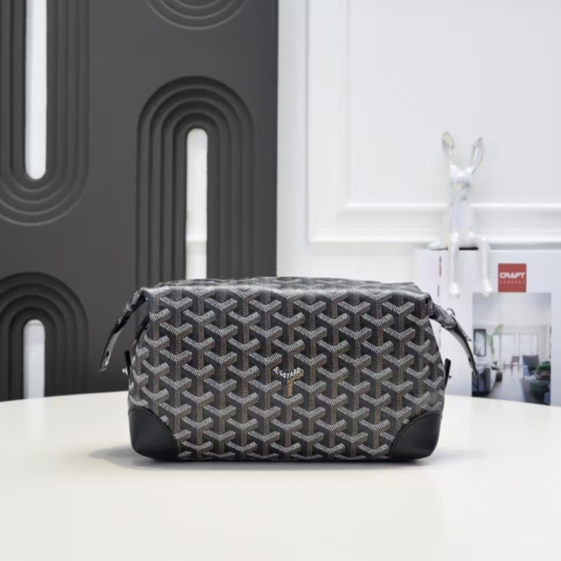 Taštička na toaletné potreby a kozmetiku - zvonka pruhovaná PU, podšívka z syntetickej kože, vodeodolná a ultra ľahká, unisex