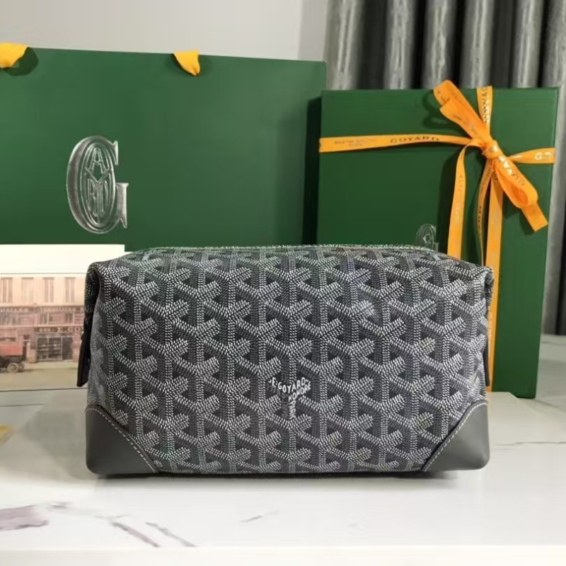 Taštička na toaletné potreby a kozmetiku - zvonka pruhovaná PU, podšívka z syntetickej kože, vodeodolná a ultra ľahká, unisex