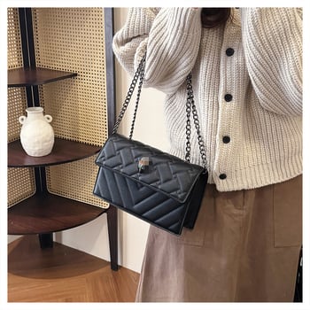 Geantă de umăr PU, crossbody, formă orizontală pătrată, închidere magnetică, buzunar intern cu fermoar și buzunar pentru telefon