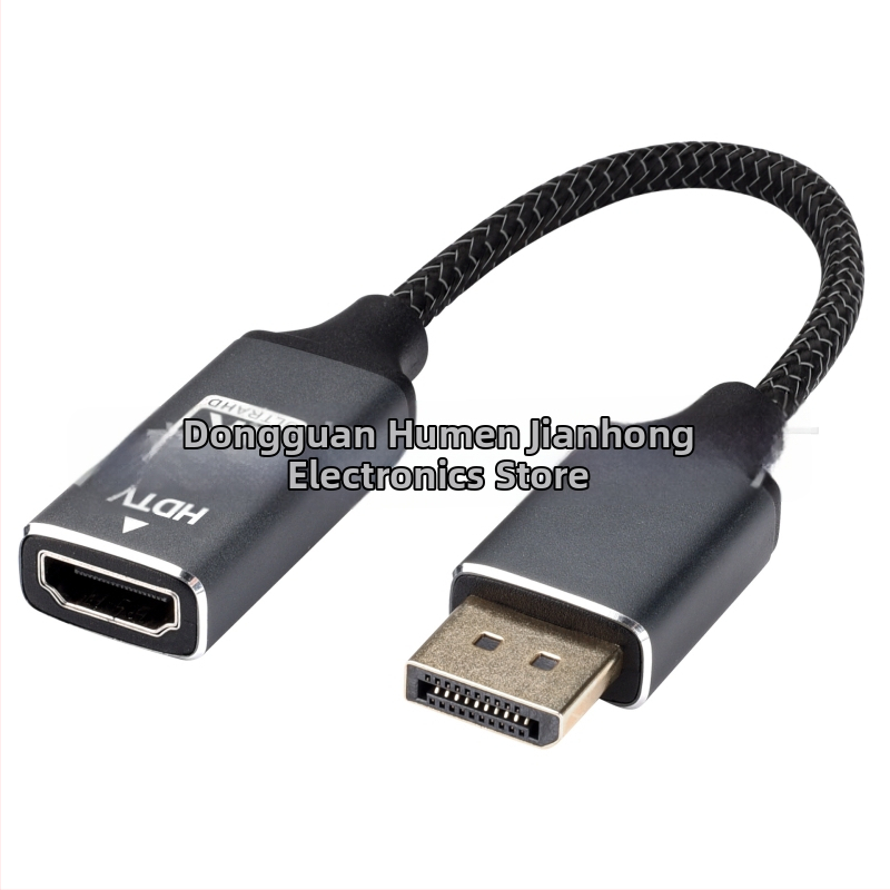 DP1.4 na HDMI 2.1 HUB konvertor — 8K HDR, 4K120Hz, 2K144Hz, DP/MiniDP na HDMI, hliníkový kryt, dĺžka 0.23 m