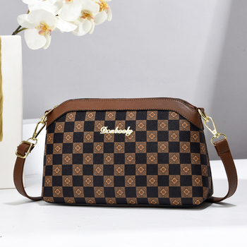 Ženska crossbody torba - PU, motociklistički stil, horizontalni kvadratni oblik, zatvarač, unutarnja džep sa zatvaračem
