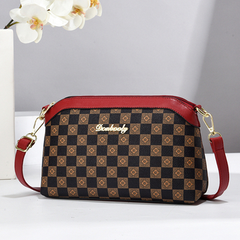 Ženska crossbody torba - PU, motociklistički stil, horizontalni kvadratni oblik, zatvarač, unutarnja džep sa zatvaračem