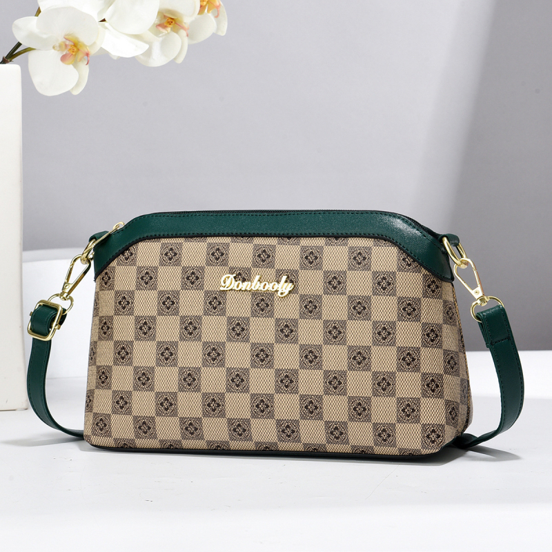 Ženska crossbody torba - PU, motociklistički stil, horizontalni kvadratni oblik, zatvarač, unutarnja džep sa zatvaračem