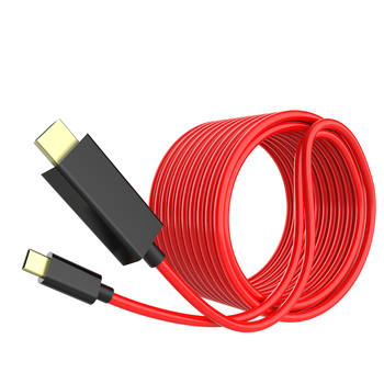 Type-C na HDMI kábel pre 4K projekciu, meďový vodič, hmotnosť 65 g, kompatibilný s mobilnými zariadeniami a počítačmi