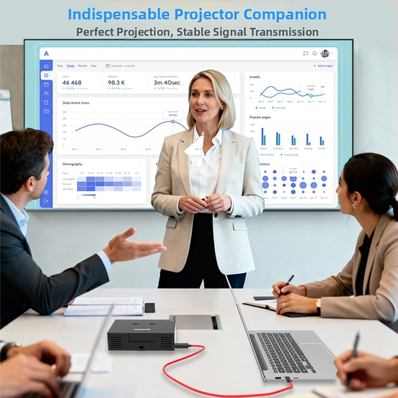 Type-C na HDMI kábel pre 4K projekciu, meďový vodič, hmotnosť 65 g, kompatibilný s mobilnými zariadeniami a počítačmi