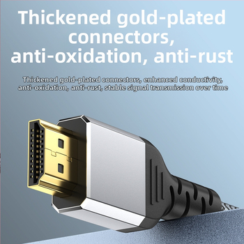 HDMI 2.1 pletený kábel, 8K60Hz, pozlátené konektory, dĺžka 1.5 m