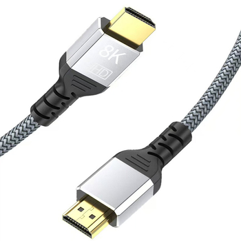 HDMI 2.1 pletený kábel, 8K60Hz, pozlátené konektory, dĺžka 1.5 m