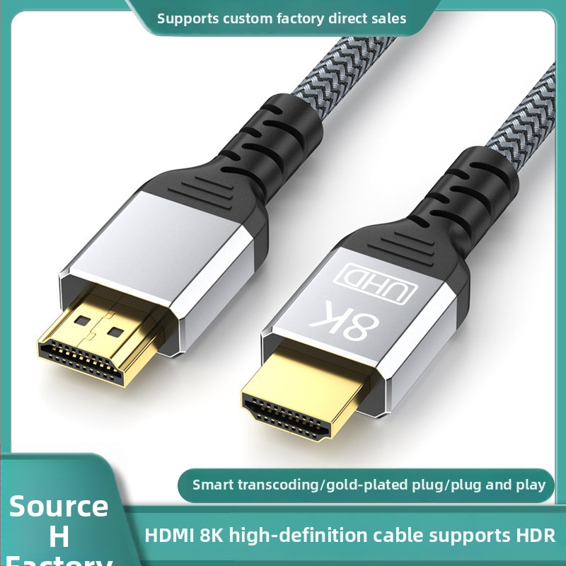 HDMI 2.1 pletený kábel, 8K60Hz, pozlátené konektory, dĺžka 1.5 m