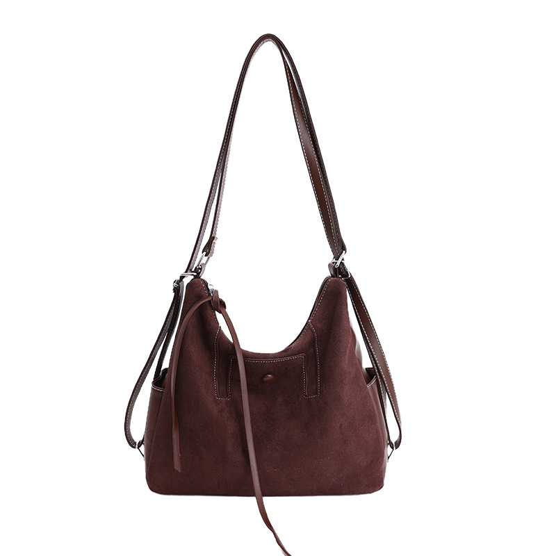 Rucsac pentru femei — stil retro de călătorie, capacitate mare pentru școală/navetă; PU, formă orizontală pătrată, fermoar, buzunar intern pentru telefon, căptușeală poliester-bumbac