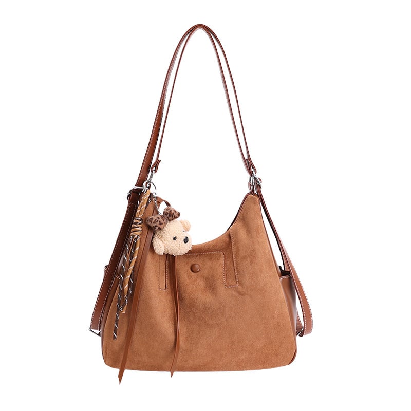 Rucsac pentru femei — stil retro de călătorie, capacitate mare pentru școală/navetă; PU, formă orizontală pătrată, fermoar, buzunar intern pentru telefon, căptușeală poliester-bumbac