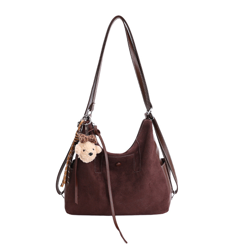 Rucsac pentru femei — stil retro de călătorie, capacitate mare pentru școală/navetă; PU, formă orizontală pătrată, fermoar, buzunar intern pentru telefon, căptușeală poliester-bumbac