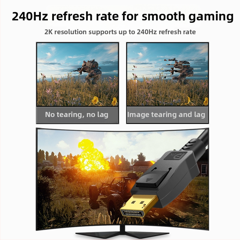 DP kábel 1.4 rozhranie, 8K/16K dátová linka, bezoxygénová meď, zlaté konektory