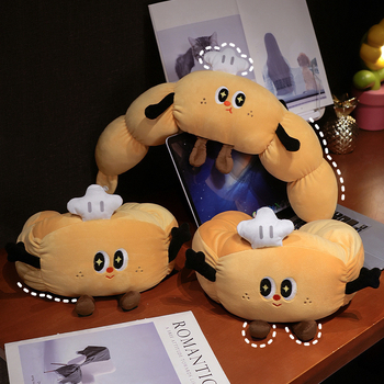 Perne gât în formă U din pluș pentru călătorii — umplutură PP cotton, stil desen animat, portabil, potrivit pentru zboruri