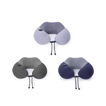 BEWALKER pernă de gât în formă de U din memory foam, suport reglabil prin umflare, pentru călători