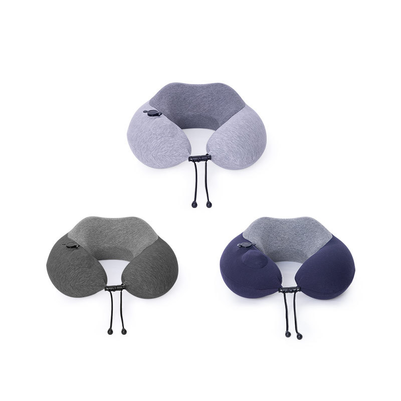 BEWALKER pernă de gât în formă de U din memory foam, suport reglabil prin umflare, pentru călători