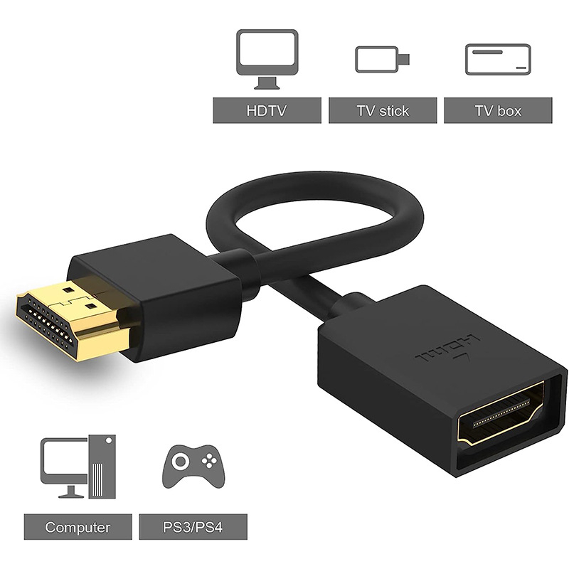 Prilagođeni HDMI 2.0 kabel visoke razlučivosti s 4K adapterom i produžnim kabelom za laptop, monitor i televizor