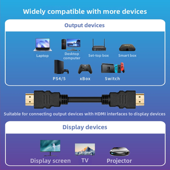 HDMI kábel 2.0, podpora 4K, pozlátené konektory, vodič z ocele potiahnutý meďou, M-M HDMI