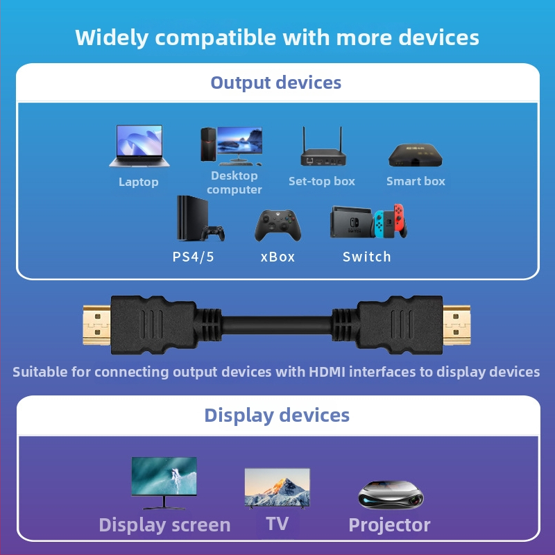 HDMI kábel 2.0, podpora 4K, pozlátené konektory, vodič z ocele potiahnutý meďou, M-M HDMI