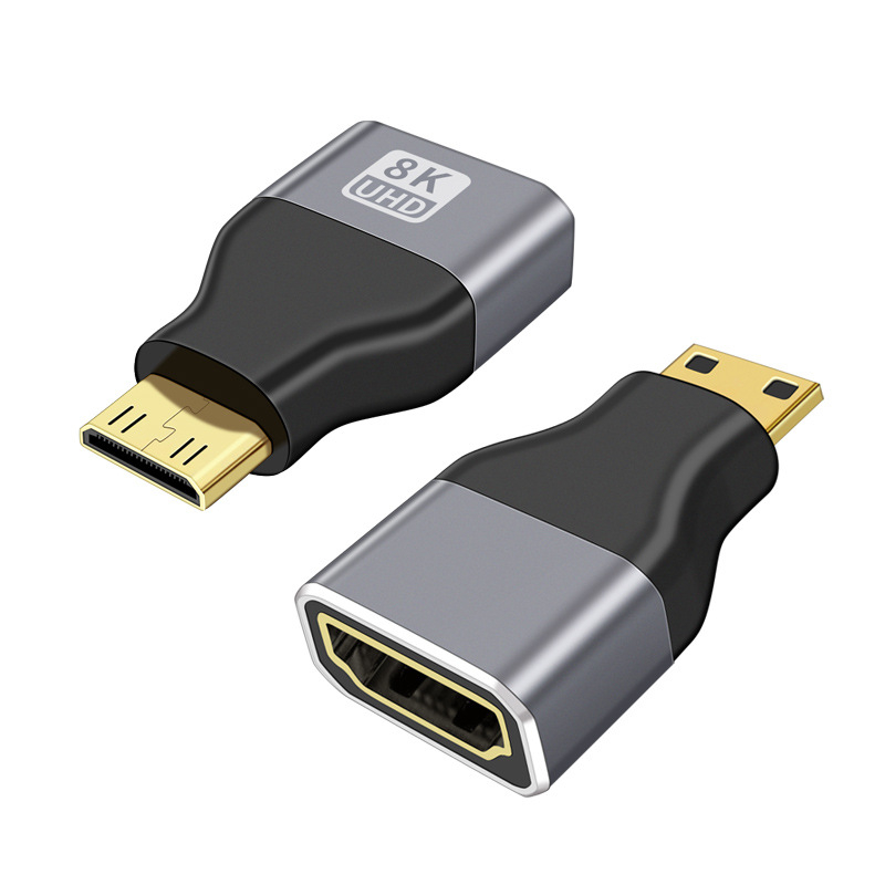 Adaptor extensor Mini HDMI către HDMI femelă, versiunea 2.1, 8K HD, pentru docking PC și cameră