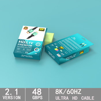 HDMI kábel 8K/60Hz s pozlátenými konektormi, vodiče z bezkyslíkovej meďe, 19+1 jadro, adaptér kábel