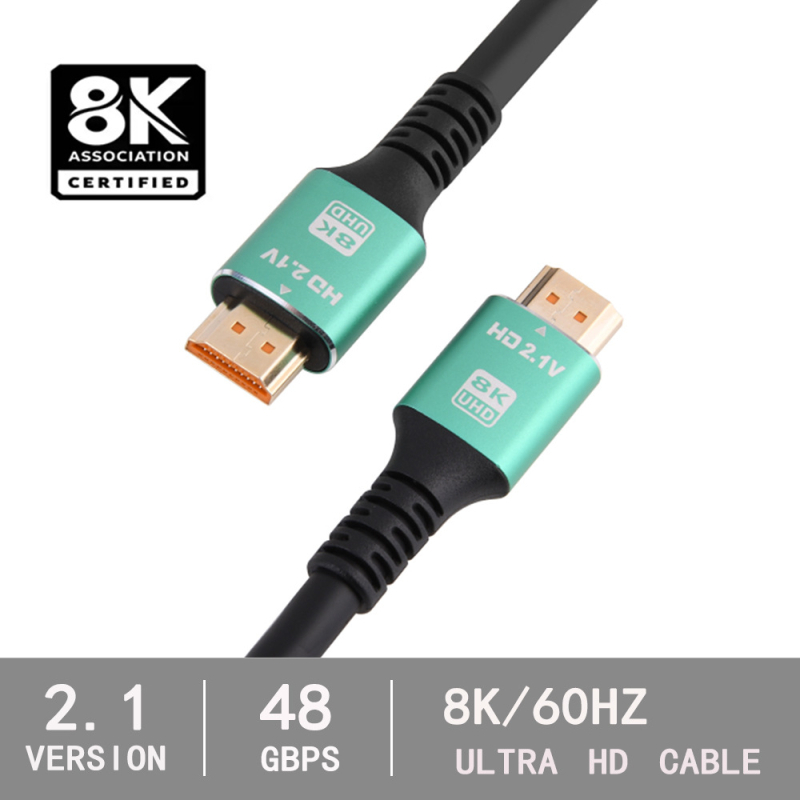HDMI kábel 8K/60Hz s pozlátenými konektormi, vodiče z bezkyslíkovej meďe, 19+1 jadro, adaptér kábel