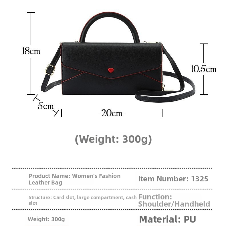 PU kožená kabelka na rameno – mestský štýl, jednofarebný vzor, značka Lbs, model 1325