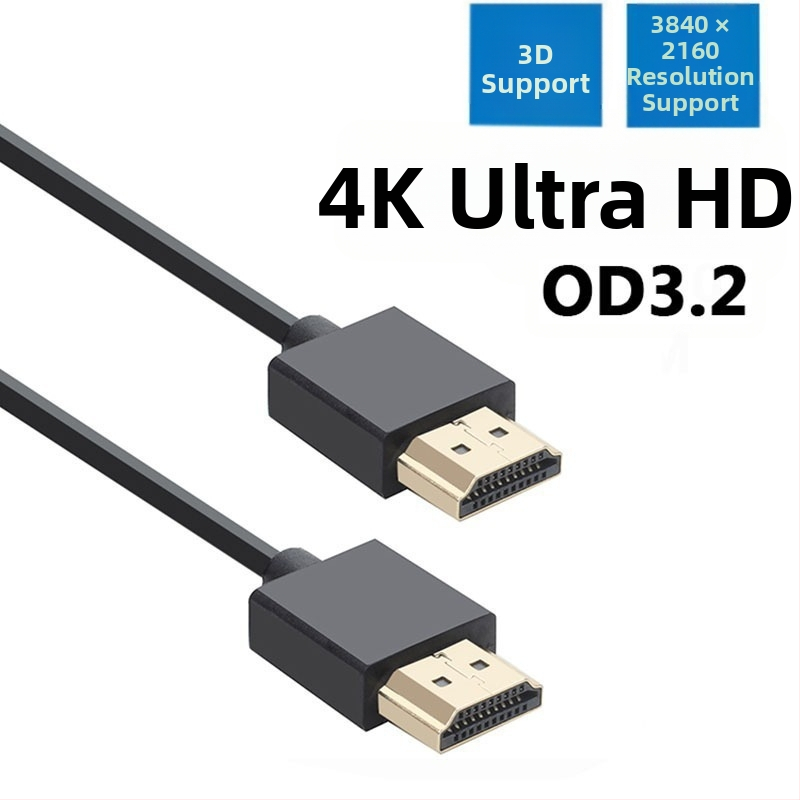 HDMI kábel z čistého medi, ultra tenký a ohebný, 4Kx2K@60Hz, pre počítač/televízor/projektor/monitor