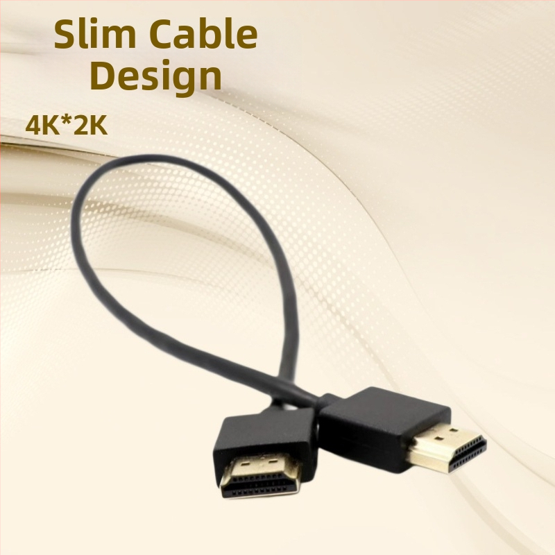 HDMI kábel z čistého medi, ultra tenký a ohebný, 4Kx2K@60Hz, pre počítač/televízor/projektor/monitor