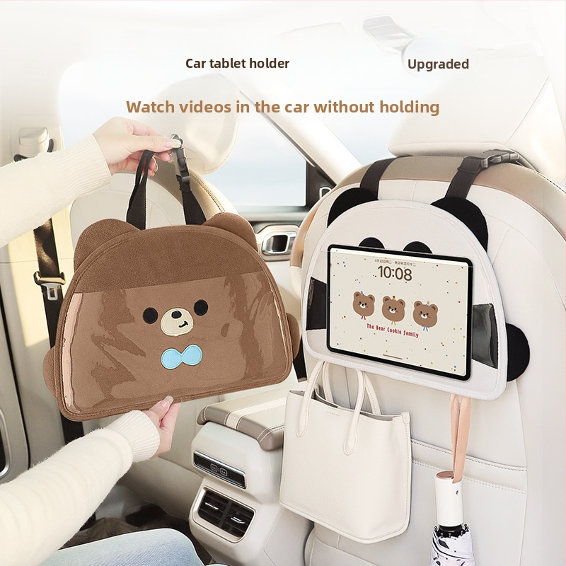 Držiak na tablet pre zadnú opierku automobilu, montáž na sponu, univerzálna kompatibilita áut