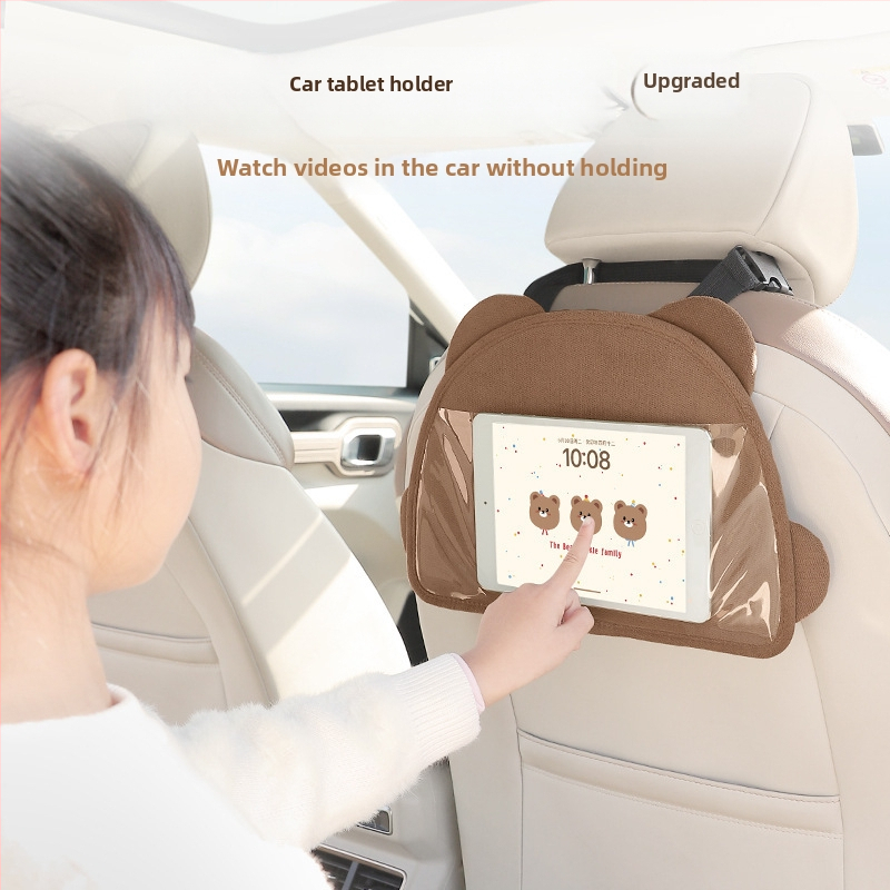 Držiak na tablet pre zadnú opierku automobilu, montáž na sponu, univerzálna kompatibilita áut