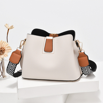 Geantă de damă tip bucket, material PU, stil de navetă de afaceri, formă bucket, închidere cu fermoar (Material PU; Stil: navetă de afaceri; Formă: bucket; Închidere: fermoar)