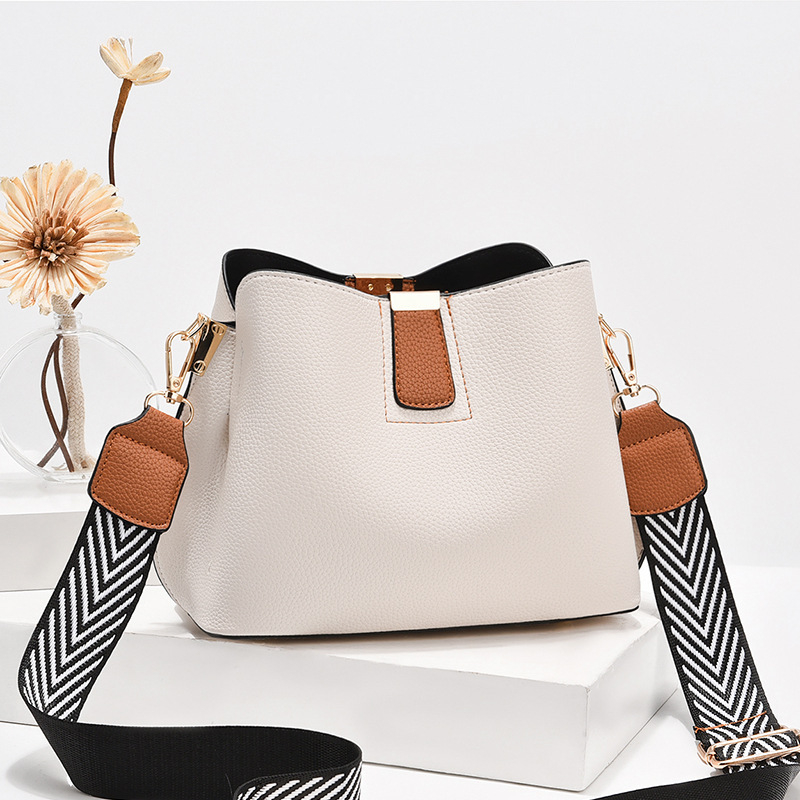 Geantă de damă tip bucket, material PU, stil de navetă de afaceri, formă bucket, închidere cu fermoar (Material PU; Stil: navetă de afaceri; Formă: bucket; Închidere: fermoar)