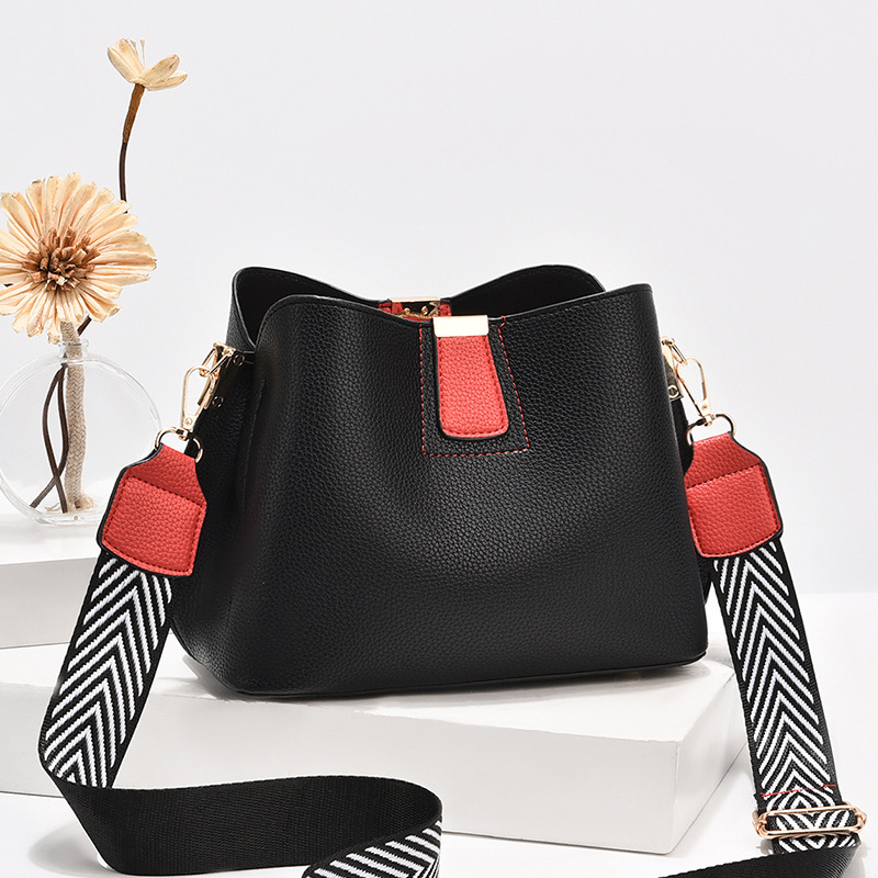 Geantă de damă tip bucket, material PU, stil de navetă de afaceri, formă bucket, închidere cu fermoar (Material PU; Stil: navetă de afaceri; Formă: bucket; Închidere: fermoar)