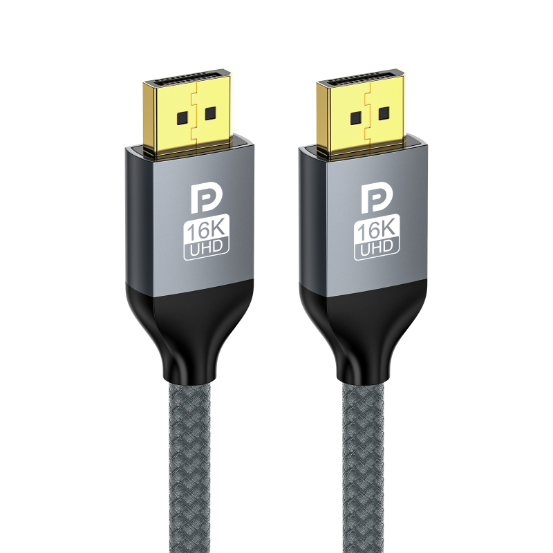DP към DP кабел 2.1 версия: 16K60Hz гейминг HD видео, 8K120Hz/4K240Hz висока честота на опресняване, съвместим DP1.4/1.2, дължина 3 m