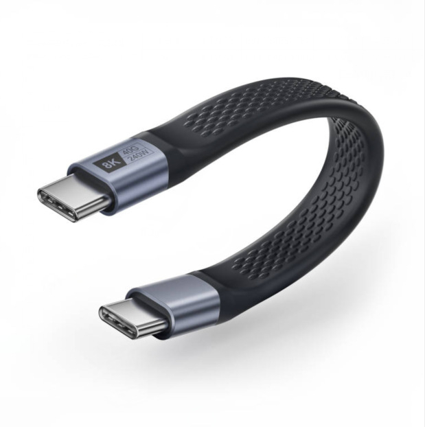 Cablu de date USB4 cu USB-C dublu, transfer 40Gbps, încărcare rapidă 240W, ieșire afișaj 8K60Hz, compatibil Thunderbolt 3