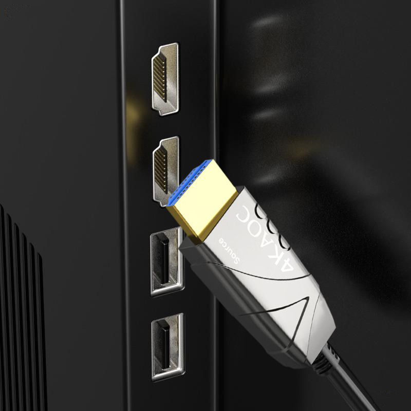 Cablu HDMI cu fibră optică, 4K60Hz, calitate inginerească, trecere prin perete, conectori placati cu aur