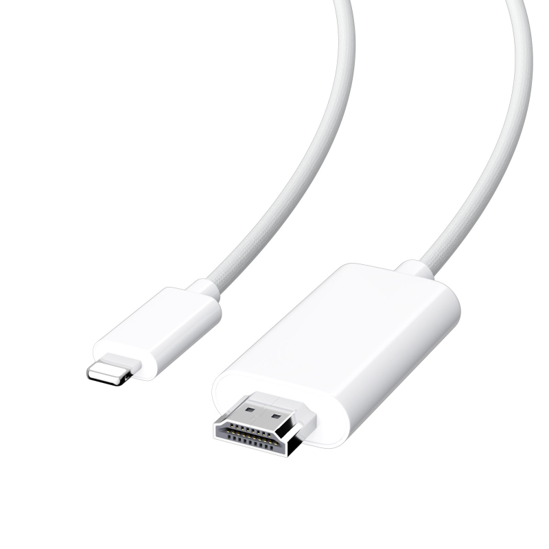Lightning na HDMI produžni kabel za Apple uređaje, ABS kućište, 50 g