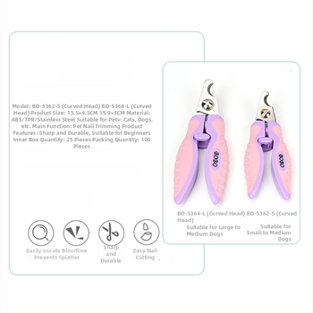 Kliešte na nechty pre domáce zvieratá, nerezová oceľ, značky Bobo, pre psov, balenie 100 kusov