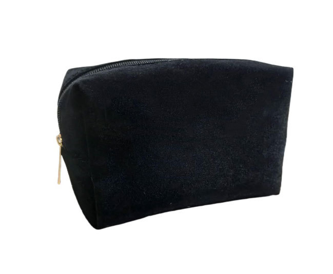 osemuholníková velúr kozmetická taška na domáce skladovanie s polyesterovou podšívkou