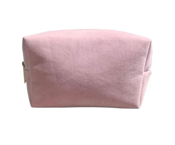 osemuholníková velúr kozmetická taška na domáce skladovanie s polyesterovou podšívkou
