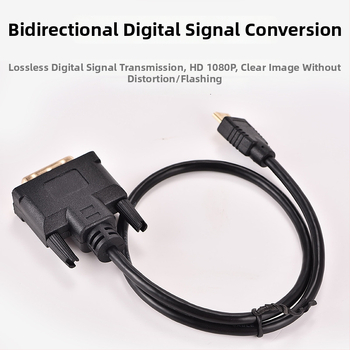 HDMI-C na DVI adaptér kábel pre PC, HDMI-C na DVI, dĺžka 1 m, med bez oxidu, zlaté povlakovanie