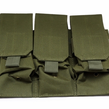 Taška MOLLE na pás s tromi doplnkovými vreckami – na vonkajšie použitie, 1000D nylon, podšívka z plátna, rozmery 23×21×3 cm