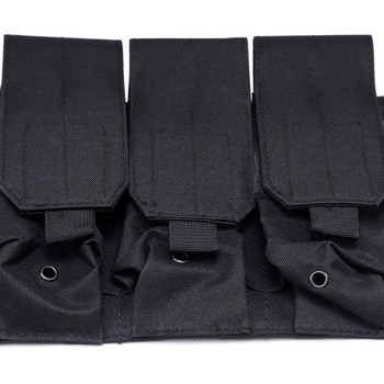 Taška MOLLE na pás s tromi doplnkovými vreckami – na vonkajšie použitie, 1000D nylon, podšívka z plátna, rozmery 23×21×3 cm