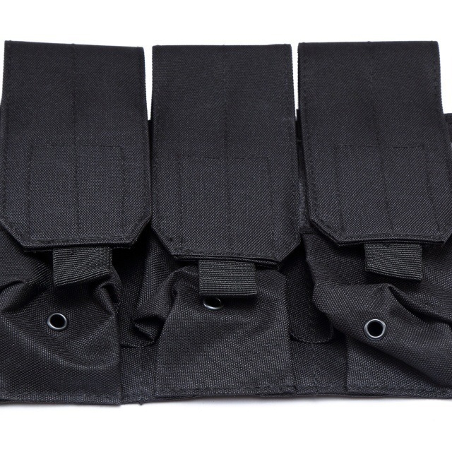 Taška MOLLE na pás s tromi doplnkovými vreckami – na vonkajšie použitie, 1000D nylon, podšívka z plátna, rozmery 23×21×3 cm