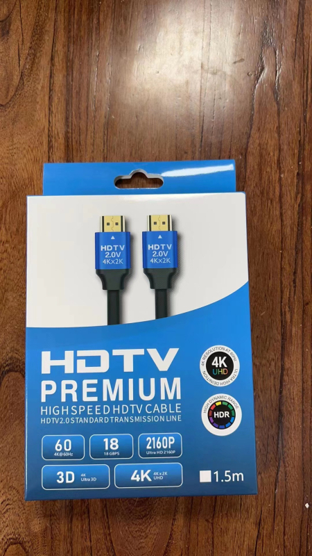 HDMI kábel 2.0 4K vysokorýchlostný, zlaté konektory, meďou potiahnuté oceľové jadro, adaptér kábel pre PC a projektor