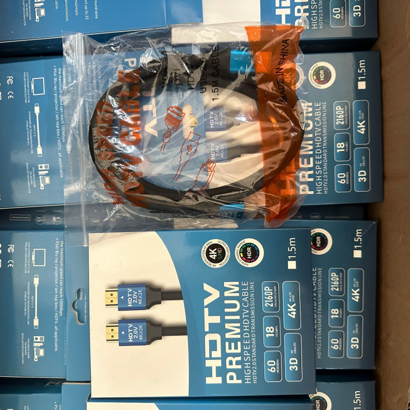 HDMI kábel 2.0 4K vysokorýchlostný, zlaté konektory, meďou potiahnuté oceľové jadro, adaptér kábel pre PC a projektor