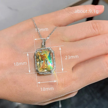 Meďný šperk set: náušnice, prsteň a náhrdelník s geometrickým štvorcovým dizajnom, zirkónové vsadenia, prívesok so zmiešanými kameňmi, O- retiazka.