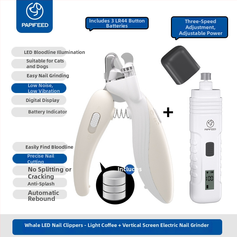 Kliešte na nechty pre domáce zvieratá s LED svetlom – pre mačky a psy, pre začiatočníkov