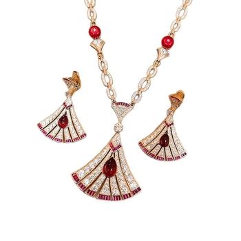 Set colier și cercei din cupru – stil doamnă la birou, stil urban modern pentru femei, primăvara 2025